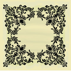 Oriental vector damask patterns for greeting cards and wedding invitations.