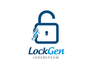 lock gen logo template design, icon, symbol