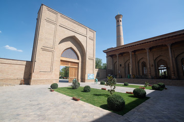 Fototapeta na wymiar The architectural complex Khazrati Imam, the top Tashkent historic Islamic site consisting of multiple mosques and memorials