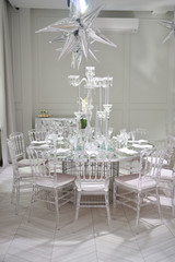 Table decoration from glas