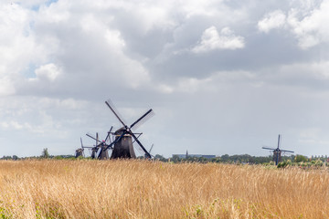 Water mill. Kinderdijk, South Holland province, Netherlands.