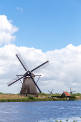 Water mill. Kinderdijk, South Holland province, Netherlands.