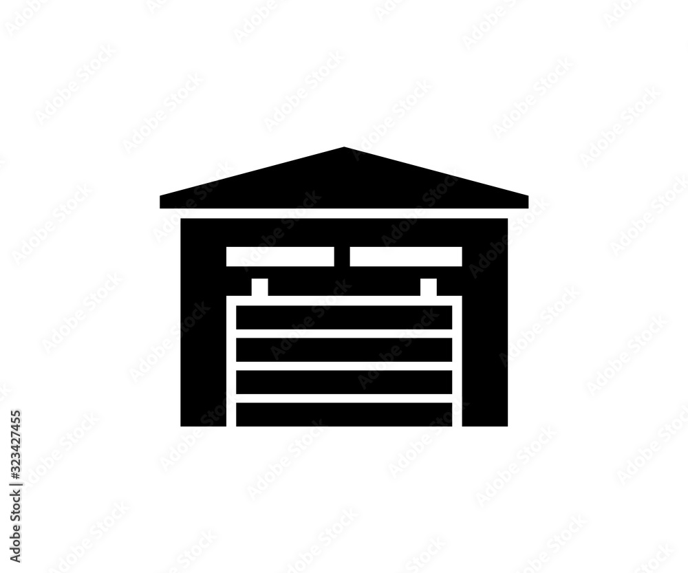 Poster garage vector icon on white background.