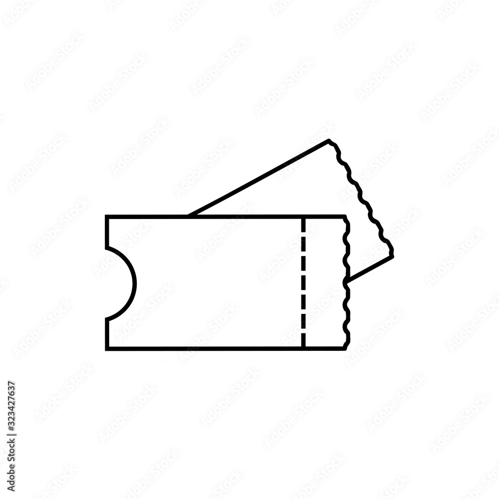 Poster ticket icon vector. line raffle ticket symbol. trendy flat outline ui sign design. thin linear graph