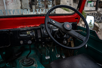 interior of a offroad car