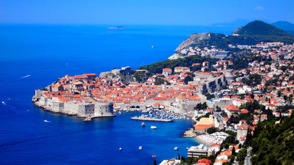 A panoramic view of the walled city Dubrovnik Croatia