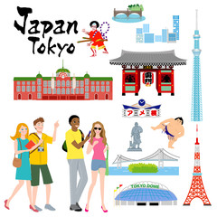 東京を観光する外国人