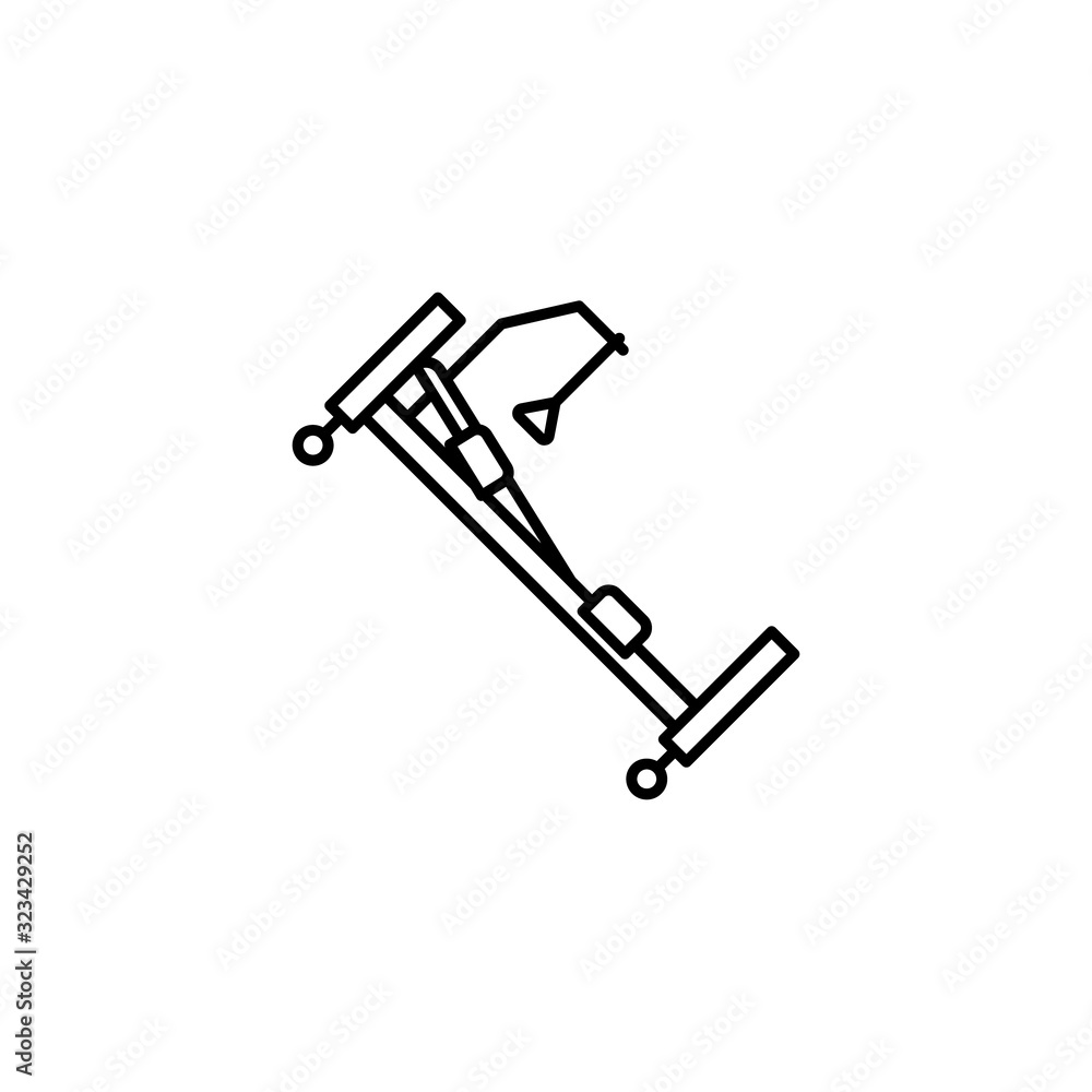 Poster traumatology bed icon. simple line, outline vector elements of traumatology icons for ui and ux, web