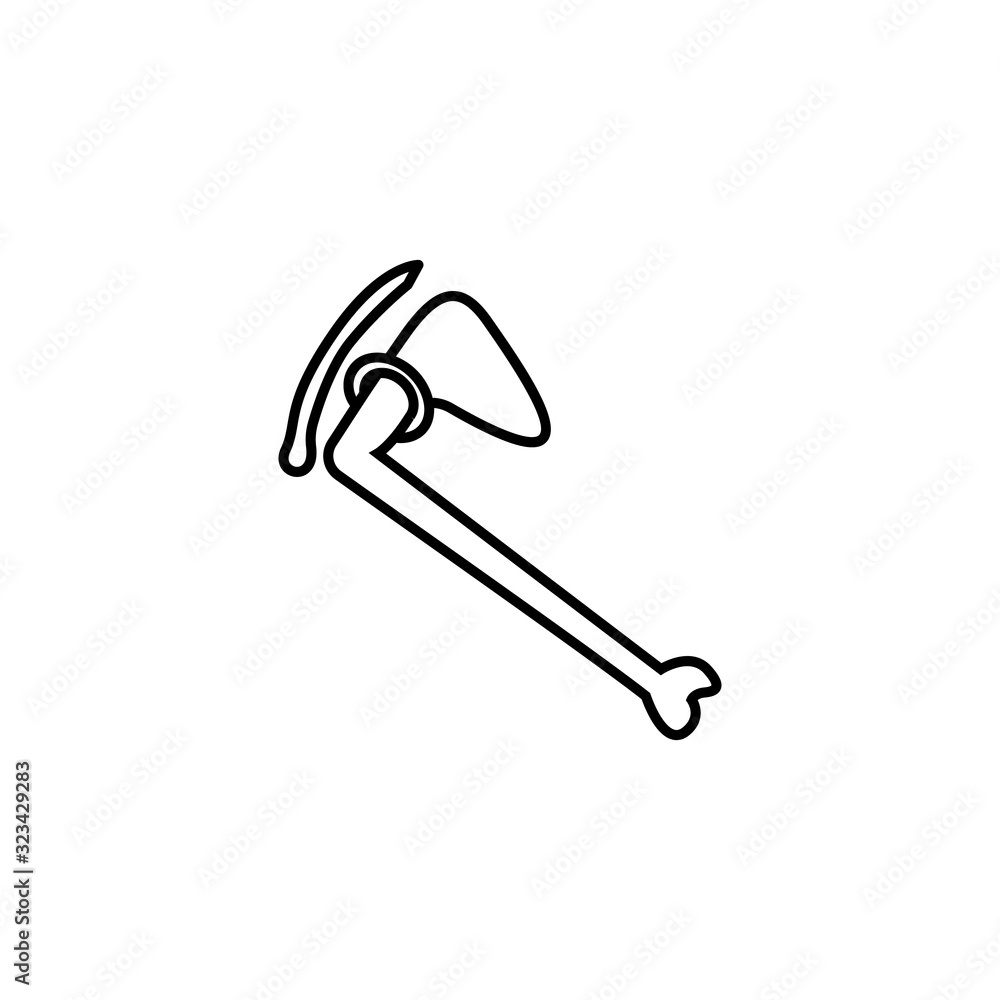 Poster bone crack traumatology icon. simple line, outline vector elements of traumatology icons for ui and 