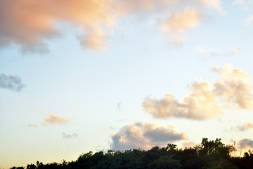 Obraz na płótnie Canvas sky with clouds and sun