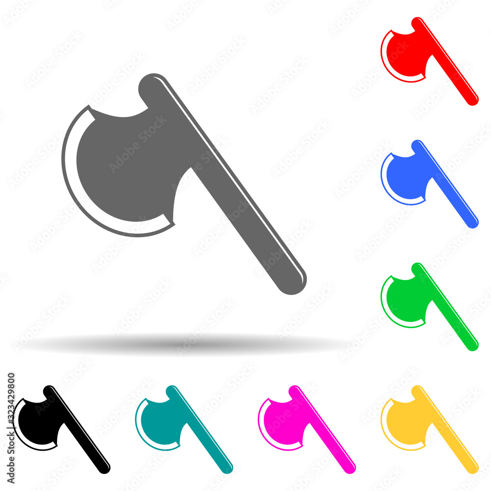 Poster sign in the game magic ball multi color style icon. simple glyph, flat vector of game icons for ui a