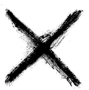 Grunge Cross X Brush Stroke