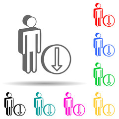 career fall multi color style icon. Simple glyph, flat vector of hr and heat hunting icons for ui and ux, website or mobile application