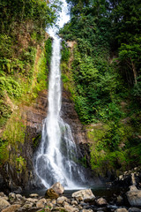 Fototapeta na wymiar high waterfall in deep forest