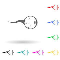 human eye multi color style icon. Simple glyph, flat vector of human parts icons for ui and ux, website or mobile application