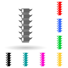 spine multi color style icon. Simple glyph, flat vector of human parts icons for ui and ux, website or mobile application