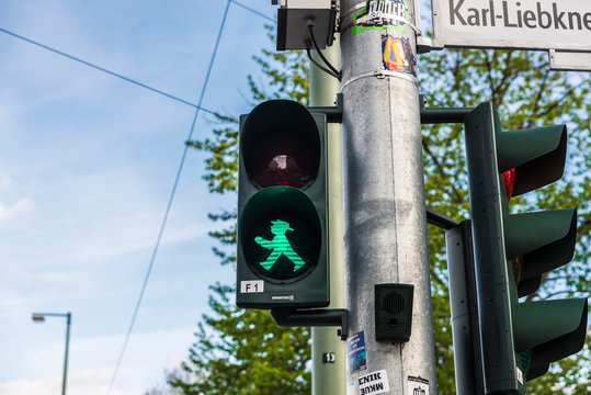 Ampelmann, the little man at the traffic light in Berlin, Germany