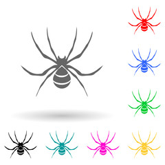 spider wasp multi color style icon. Simple glyph, flat vector of insect icons for ui and ux, website or mobile application