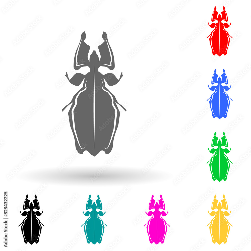 Poster beetle multi color style icon. simple glyph, flat vector of insect icons for ui and ux, website or m