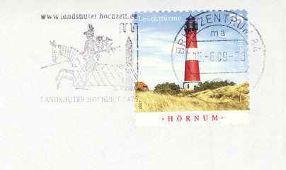 Briefmarke stamp Deutschland Germany gestempelt used frankiert Leuchtturm Light House Hörnum 55...