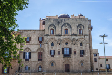 Exterior view of Astronomical Observatory seen from Norman Square in Palermo city, Sicily Island in Italy