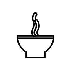 ceramic cup of beverage line style