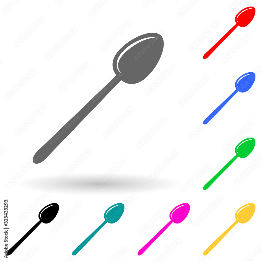 Aufkleber a spoon multi color style icon. simple glyph, flat vector of kitchen tools icons for ui and ux, webs