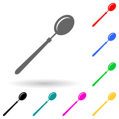 large spoon multi color style icon. Simple glyph, flat vector of kitchen tools icons for ui and ux, website or mobile application
