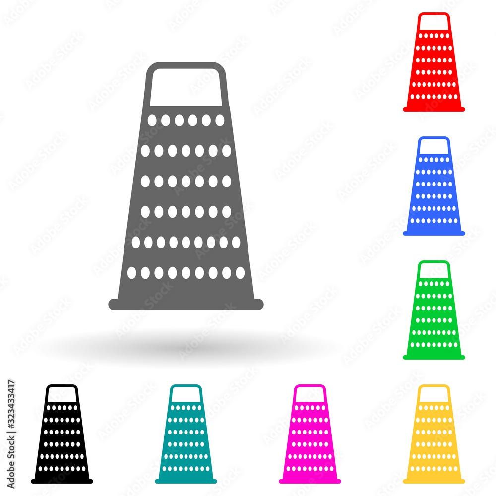 Aufkleber grater multi color style icon. simple glyph, flat vector of kitchen tools icons for ui and ux, websi