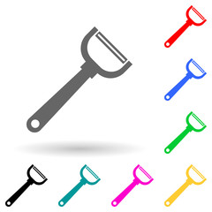 vegetable cleaning multi color style icon. Simple glyph, flat vector of kitchen tools icons for ui and ux, website or mobile application