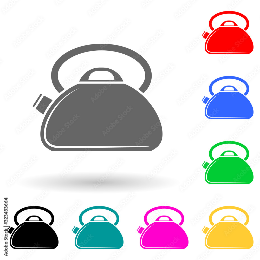 Aufkleber kettle multi color style icon. simple glyph, flat vector of kitchen tools icons for ui and ux, websi