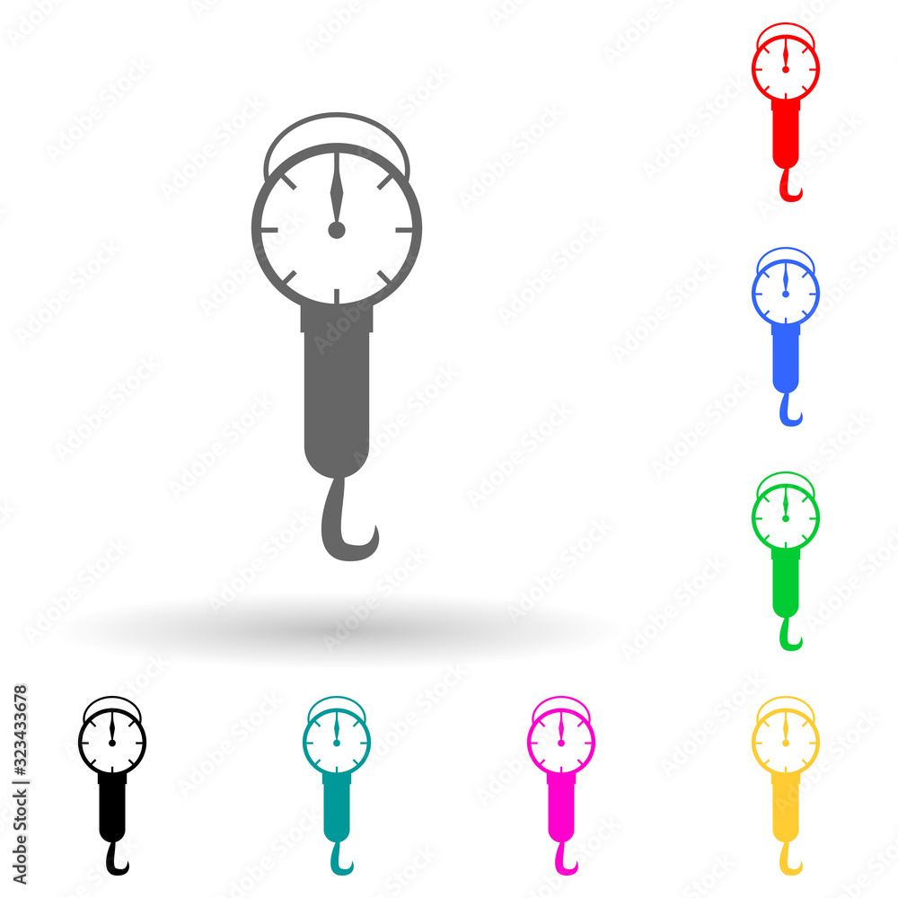 Aufkleber libra multi color style icon. simple glyph, flat vector of kitchen tools icons for ui and ux, websit