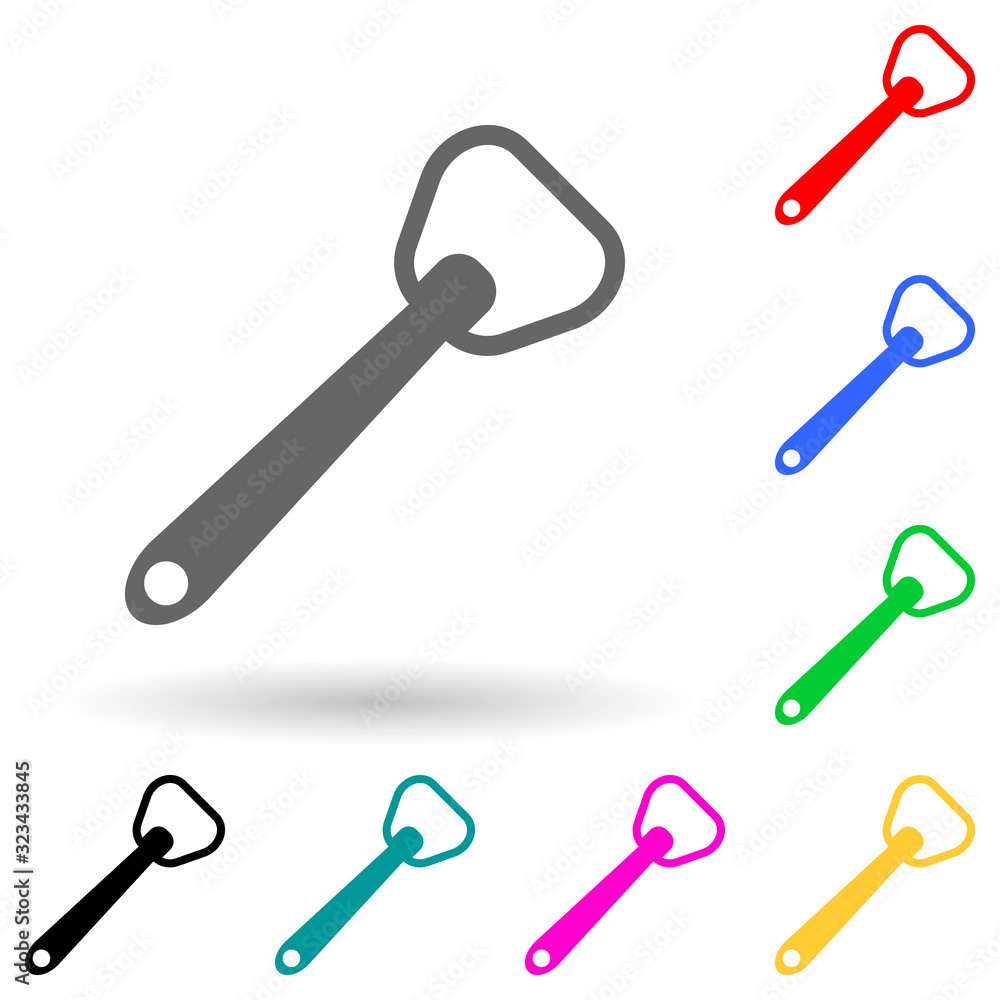 Poster bottle opener multi color style icon. simple glyph, flat vector of kitchen tools icons for ui and ux