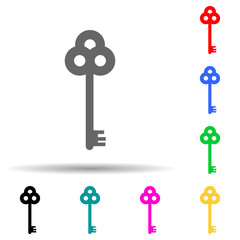 key multi color style icon. Simple glyph, flat vector of lock and keys icons for ui and ux, website or mobile application