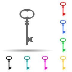 key multi color style icon. Simple glyph, flat vector of lock and keys icons for ui and ux, website or mobile application