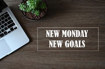 NEW MONDAY NEW GOALS Concept
