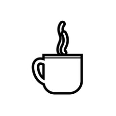 ceramic mug of beverage line style