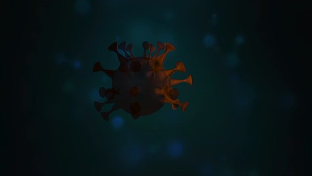 Antibodies attack an alien cell or virus floating over dark green background.