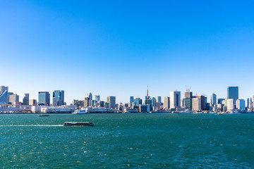 Naklejka premium Odaiba i Zatoka Tokijska