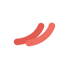 delicious sausage flat style icon