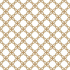 Seamless arabic geometric ornament in brown color.Average thickness lines.