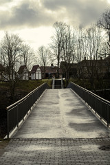 bridge over the river in forest