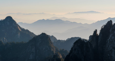 Fototapeta na wymiar Mount Huangshan (Yellow mountain) in Anhui province, China