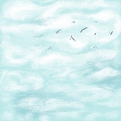 Obraz premium The sky and the birds