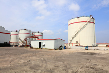 Storage tank in a factory