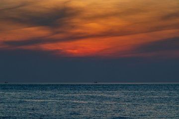 sunset over sea in Thailand