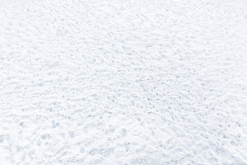 Traces of people in the snow from a height.