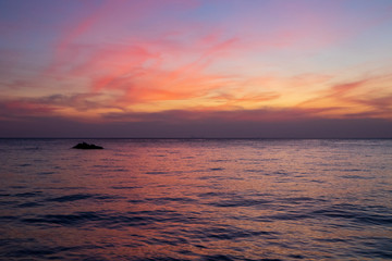 sunset over sea in Thailand