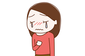 涙を流す女性