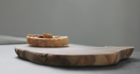 fig marmalade on ciabatta bread